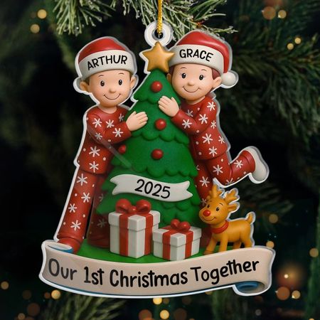 Personalized 1st Christmas Ornament for Couples – 2025